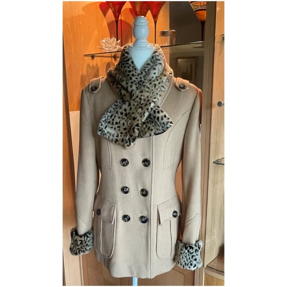 NWOT HANDMADE SOFT FAUX CHEETAH FUR SCARF AND CUFFS - Picture 1 of 5